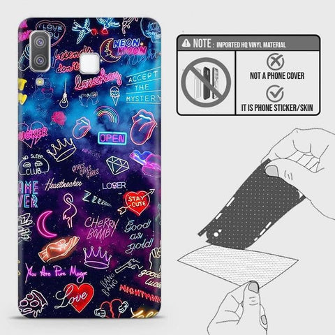 Samsung Galaxy A8 Star / A9 Star Back Skin - Design 1 - Neon Galaxy Skin Wrap Back Sticker