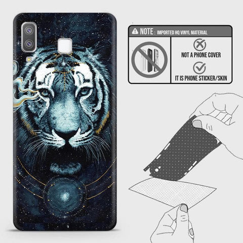 Samsung Galaxy A8 Star / A9 Star Back Skin - Design 4 - Vintage Galaxy Tiger Skin Wrap Back Sticker