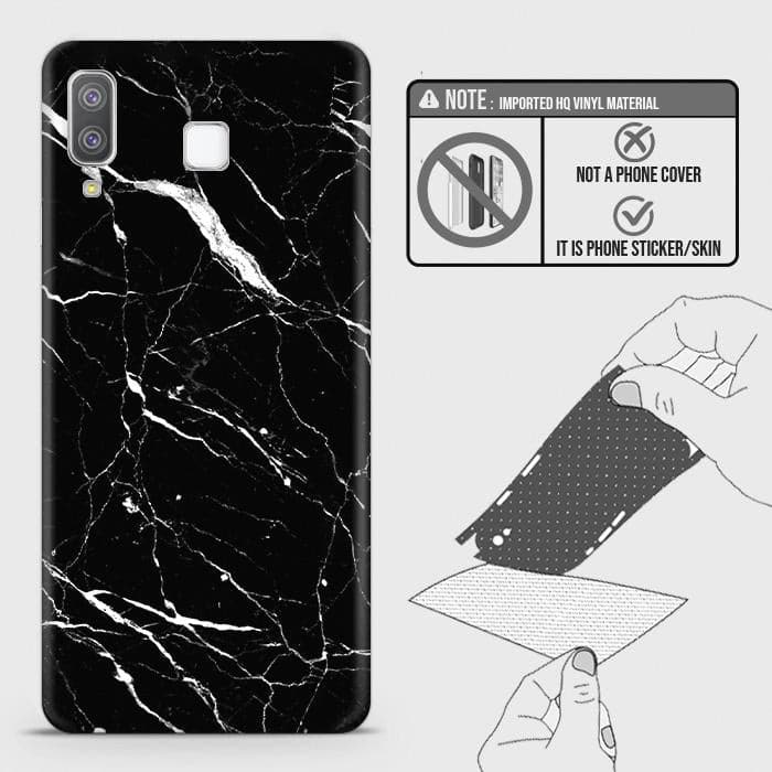 Samsung Galaxy A8 Star / A9 Star Back Skin - Design 6 - Trendy Black Marble Skin Wrap Back Sticker