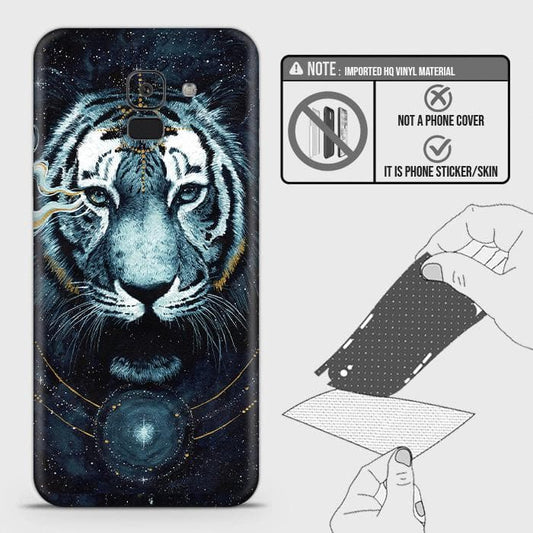 Samsung Galaxy J6 2018 Back Skin - Design 4 - Vintage Galaxy Tiger Skin Wrap Back Sticker