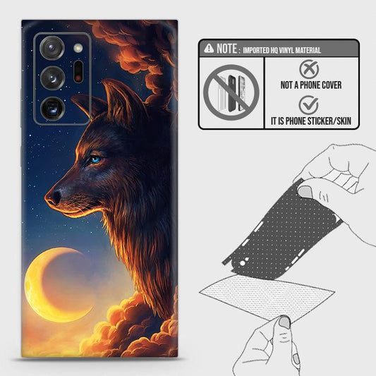 Samsung Galaxy Note 20 Ultra Back Skin - Design 5 - Mighty Wolf Skin Wrap Back Sticker