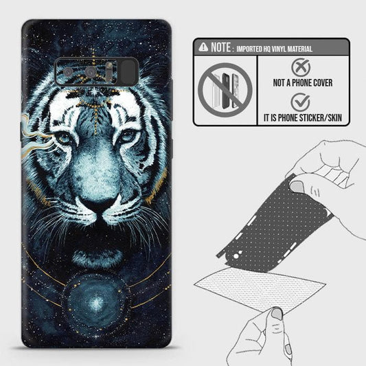 Samsung Galaxy Note 8 Back Skin - Design 4 - Vintage Galaxy Tiger Skin Wrap Back Sticker