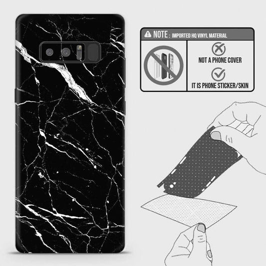 Samsung Galaxy Note 8 Back Skin - Design 6 - Trendy Black Marble Skin Wrap Back Sticker