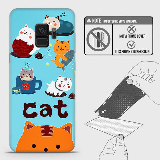 Samsung Galaxy S9 Plus Back Skin - Design 3 - Cute Lazy Cate Skin Wrap Back Sticker