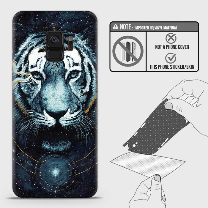 Samsung Galaxy S9 Plus Back Skin - Design 4 - Vintage Galaxy Tiger Skin Wrap Back Sticker