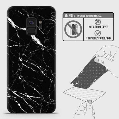 Samsung Galaxy S9 Plus Back Skin - Design 6 - Trendy Black Marble Skin Wrap Back Sticker