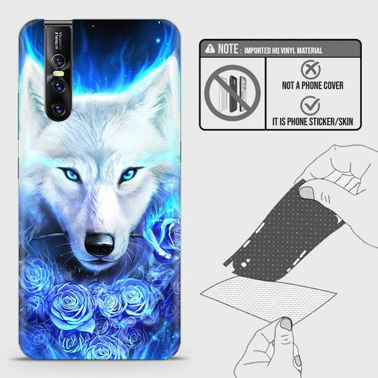 Vivo V15 Pro Back Skin - Design 2 - Vintage Galaxy Wolf Skin Wrap Back Sticker