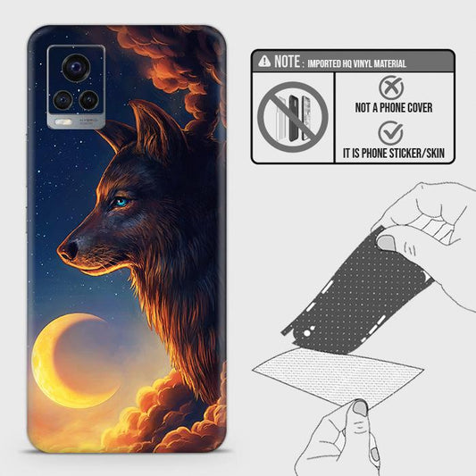 Vivo V20 Pro Back Skin - Design 5 - Mighty Wolf Skin Wrap Back Sticker