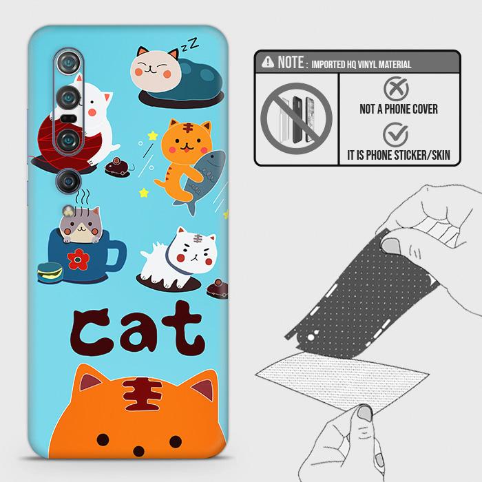 Xiaomi Mi 10 Pro Back Skin - Design 3 - Cute Lazy Cate Skin Wrap Back Sticker