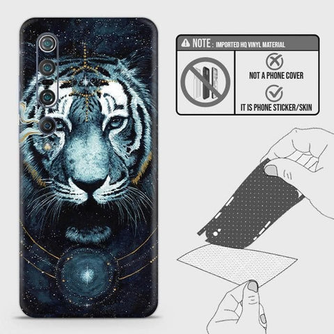 Xiaomi Mi 10 Pro Back Skin - Design 4 - Vintage Galaxy Tiger Skin Wrap Back Sticker