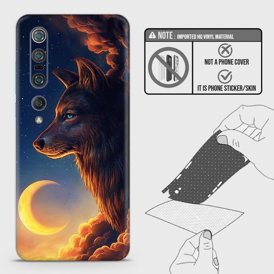 Xiaomi Mi 10 Pro Back Skin - Design 5 - Mighty Wolf Skin Wrap Back Sticker