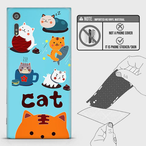 Sony Xperia XZ / XZS Back Skin - Design 3 - Cute Lazy Cate Skin Wrap Back Sticker