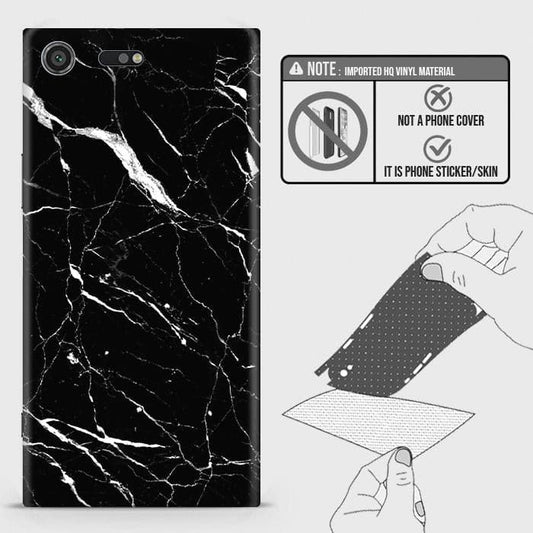 Sony Xperia XZ Premium Back Skin - Design 6 - Trendy Black Marble Skin Wrap Back Sticker