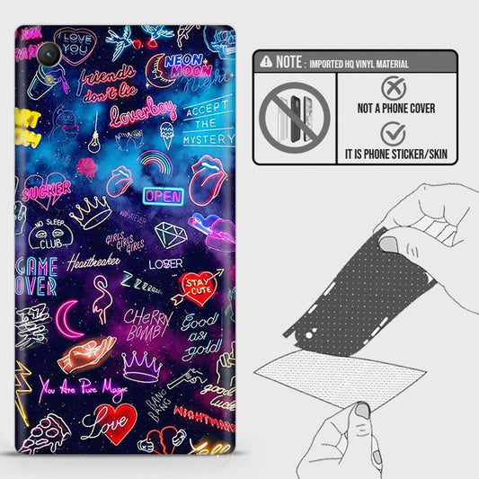 Sony Xperia Z1 Back Skin - Design 1 - Neon Galaxy Skin Wrap Back Sticker