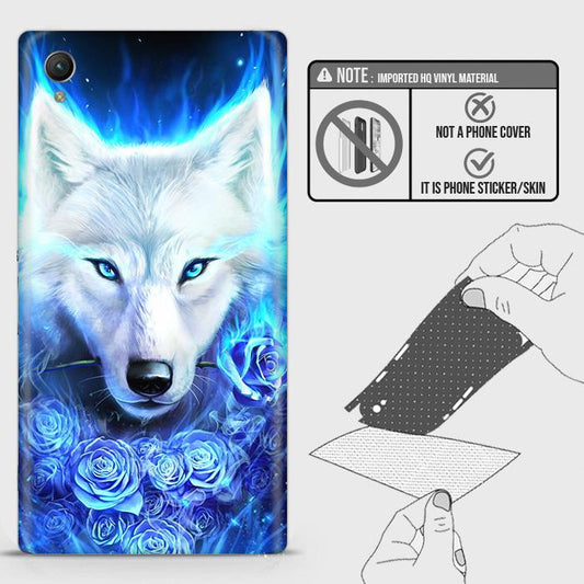 Sony Xperia Z1 Back Skin - Design 2 - Vintage Galaxy Wolf Skin Wrap Back Sticker