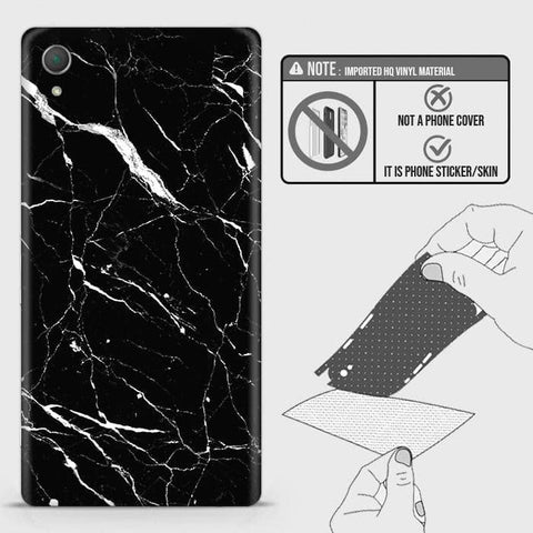 Sony Xperia Z2 Back Skin - Design 6 - Trendy Black Marble Skin Wrap Back Sticker