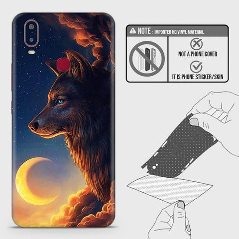Vivo Y17 Back Skin - Design 5 - Mighty Wolf Skin Wrap Back Sticker