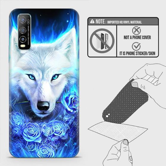 Vivo Y70s Back Skin - Design 2 - Vintage Galaxy Wolf Skin Wrap Back Sticker