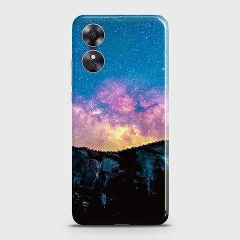 Oppo A17 Cover - Embrace Dark Galaxy  Trendy Printed Hard Case with Life Time Colors Guarantee