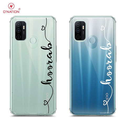 Oppo A53 Cover Personalised Name Series Designs Clear