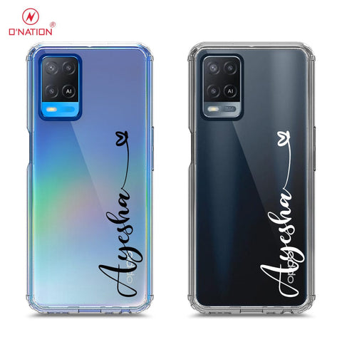 Oppo A54 4G Cover - Personalised Name Series - 8 Designs - Clear Phone Case - Soft Silicon Borders