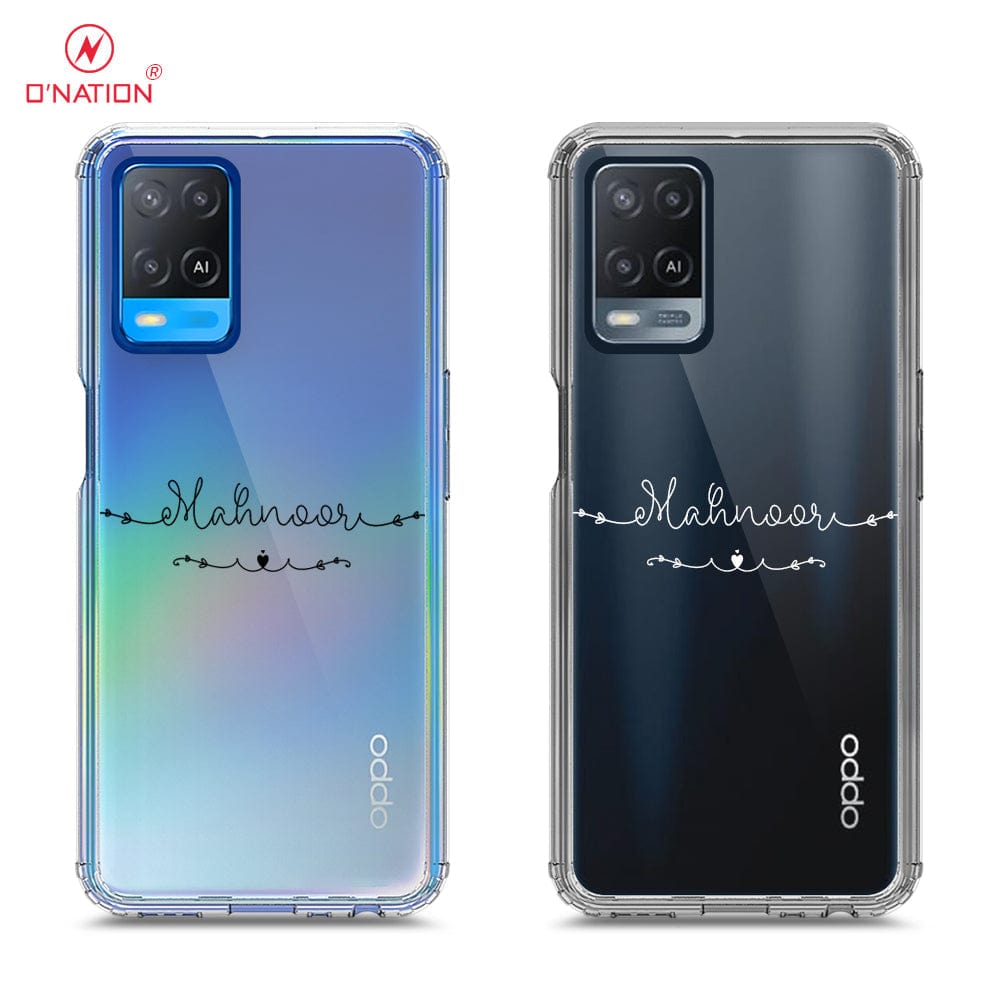 Oppo A54 4G Cover Personalised Name Series Designs Clear