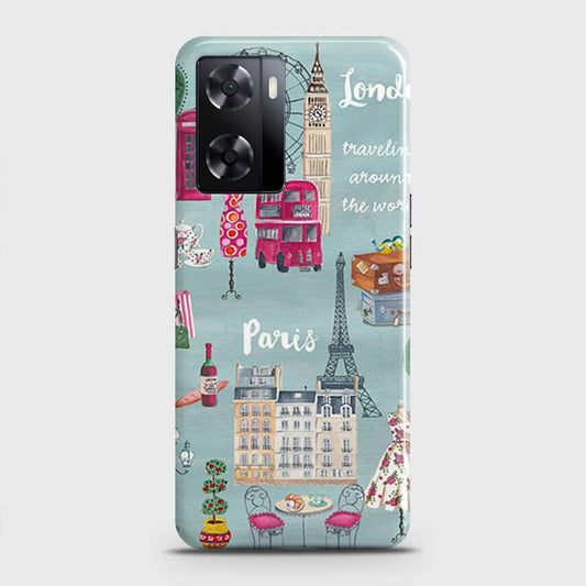 Oppo A57 4G 2022 Cover - London, Paris, New York ModernPrinted Hard Case with Life Time Colors Guarantee