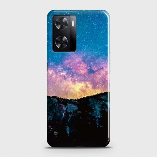 Oppo A57 4G 2022 Cover - Embrace Dark Galaxy  Trendy Printed Hard Case with Life Time Colors Guarantee