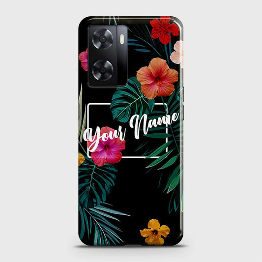 Oppo A57 4G 2022  Cover - Floral Series - Matte Finish - Snap On Hard Case with LifeTime Colors Guarantee