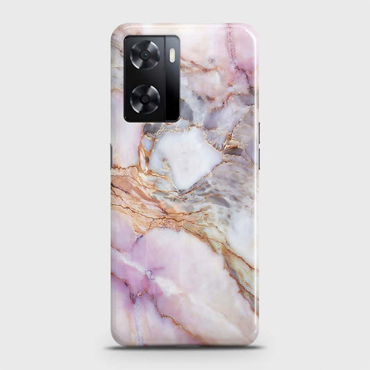 Oppo A57 4G 2022 Cover - Violet Sky Marble Trendy Printed Hard Case with Life Time Colors Guarantee
