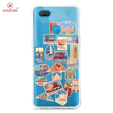 Oppo A7 Cover - Personalised Boarding Pass Ticket Series - 5 Designs - Clear Phone Case - Soft Silicon Borders