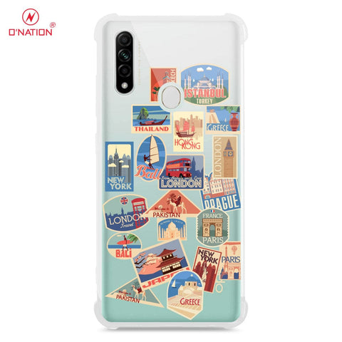 Oppo A8 Cover - Personalised Boarding Pass Ticket Series - 5 Designs - Clear Phone Case - Soft Silicon Borders