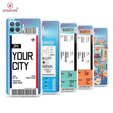 Oppo A93 Cover - Personalised Boarding Pass Ticket Series - 5 Designs - Clear Phone Case - Soft Silicon Borders