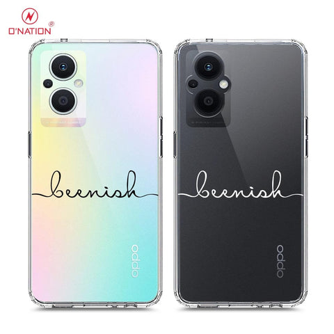 Oppo F21 Pro 5G Cover - Personalised Name Series - 8 Designs - Clear Phone Case - Soft Silicon Borders