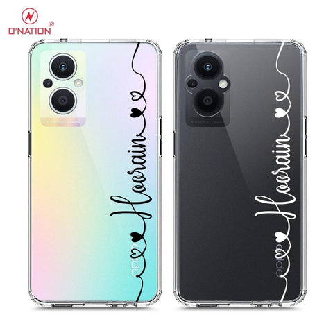 Oppo F21 Pro 5G Cover - Personalised Name Series - 8 Designs - Clear Phone Case - Soft Silicon Borders