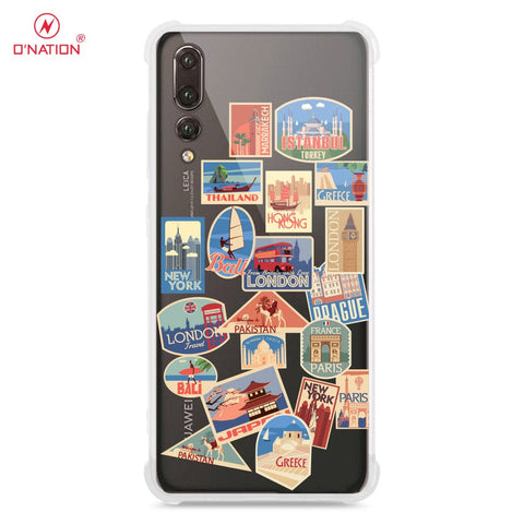 Huawei P20 Pro Cover - Personalised Boarding Pass Ticket Series - 5 Designs - Clear Phone Case - Soft Silicon Borders