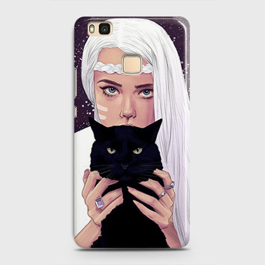 Huawei P9 Lite Cover - Trendy Wild Black Cat Printed Hard Case with Life Time Colors Guarantee