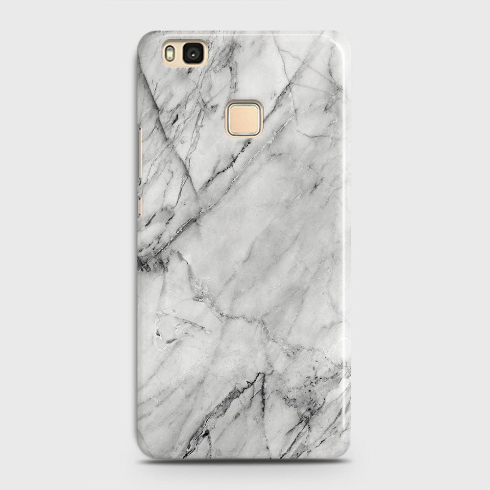 Huawei P9 Lite Cover - Trendy White Marble Printed Hard Case with Life Time Colors Guarantee