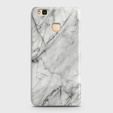 Huawei P9 Lite Cover - Trendy White Marble Printed Hard Case with Life Time Colors Guarantee