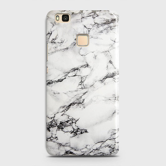 Huawei P9 Lite Cover - Trendy White Floor Marble Printed Hard Case with Life Time Colors Guarantee