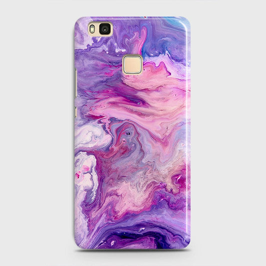Huawei P9 Lite Cover - Chic Blue Liquid Marble Printed Hard Case with Life Time Colors Guarantee