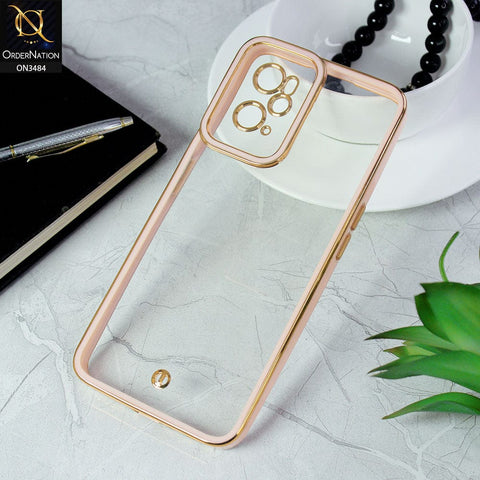 Oppo A76 Cover - Pink - New Electroplated Side Borders Camera Protection Case