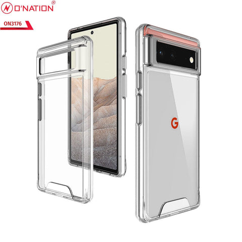 Google Pixel 6 Cover - ONation Essential Series - Premium Quality No Yellowing Drop Tested Tpu+Pc Clear Soft Edges