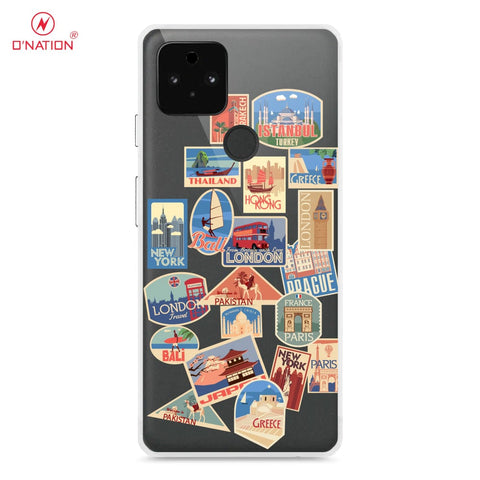 Google Pixel 5a 5G Cover - Personalised Boarding Pass Ticket Series - 5 Designs - Clear Phone Case - Soft Silicon Borders