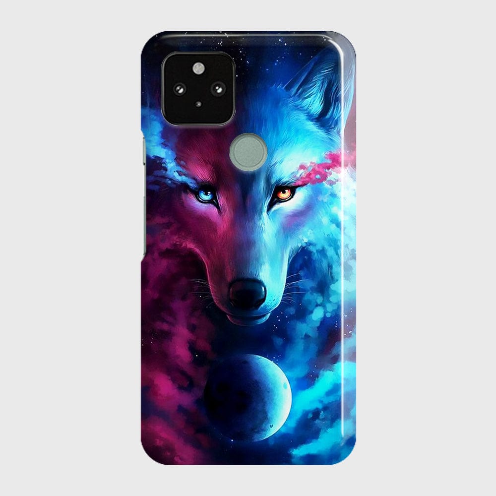 Google Pixel 5 XL Cover - Infinity Wolf Trendy Printed Hard Case with Life Time Colors Guarantee