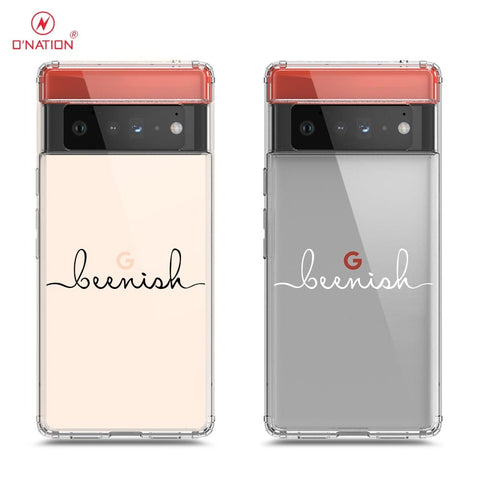 Google Pixel 6 Pro Cover - Personalised Name Series - 8 Designs - Clear Phone Case - Soft Silicon Borders