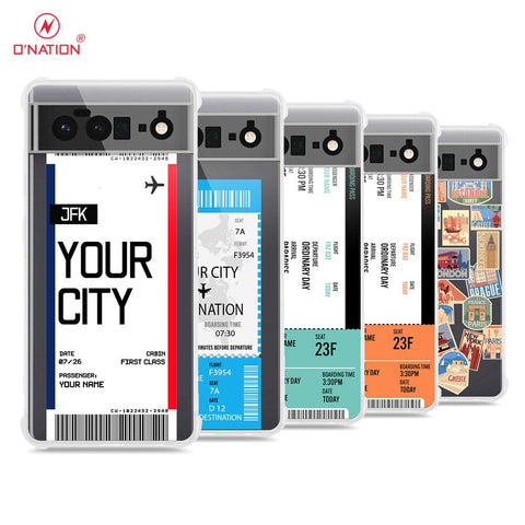 Google Pixel 6 Pro Cover - Personalised Boarding Pass Ticket Series - 5 Designs - Clear Phone Case - Soft Silicon Borders