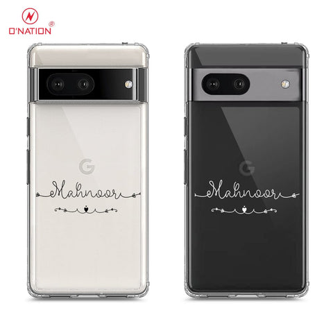 Google Pixel 7 Cover - Personalised Name Series - 8 Designs - Clear Phone Case - Soft Silicon Borders