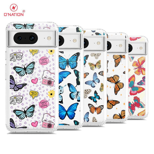 Google Pixel 8 Cover - O'Nation Butterfly Dreams Series - 9 Designs - Clear Phone Case - Soft Silicon Borders