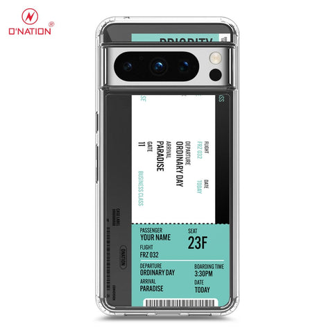 Google Pixel 8 Pro Cover - Personalised Boarding Pass Ticket Series - 5 Designs - Clear Phone Case - Soft Silicon Borders